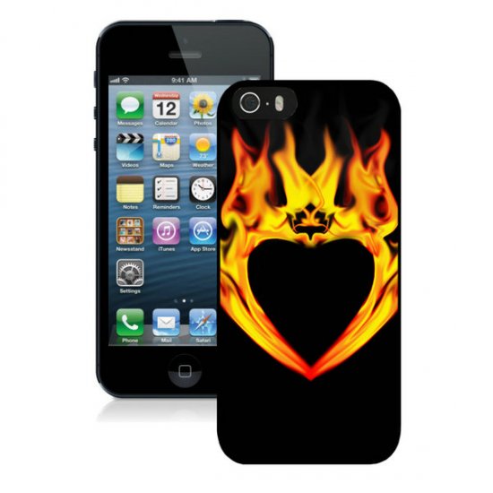 Valentine Fire Heart iPhone 5 5S Cases CAQ